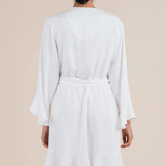 NEW Half Asleep Ruffle Robe in Cloud White - Picture 3 of 5